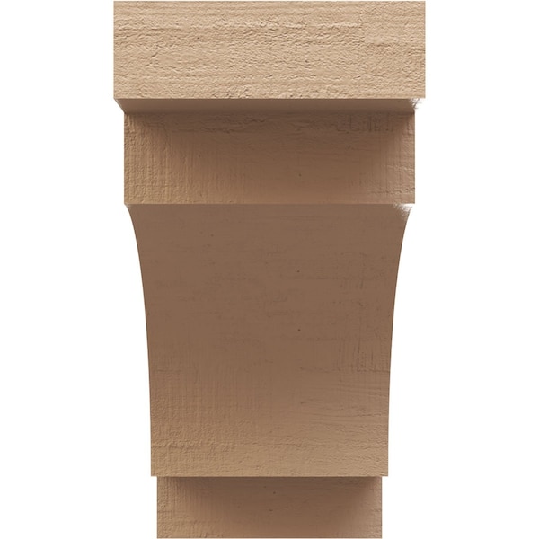 3in. W X 6in. D X 6in. H Series 1 Mediterranean Rough Cedar Woodgrain TimberThane Corbel, Primed Tan